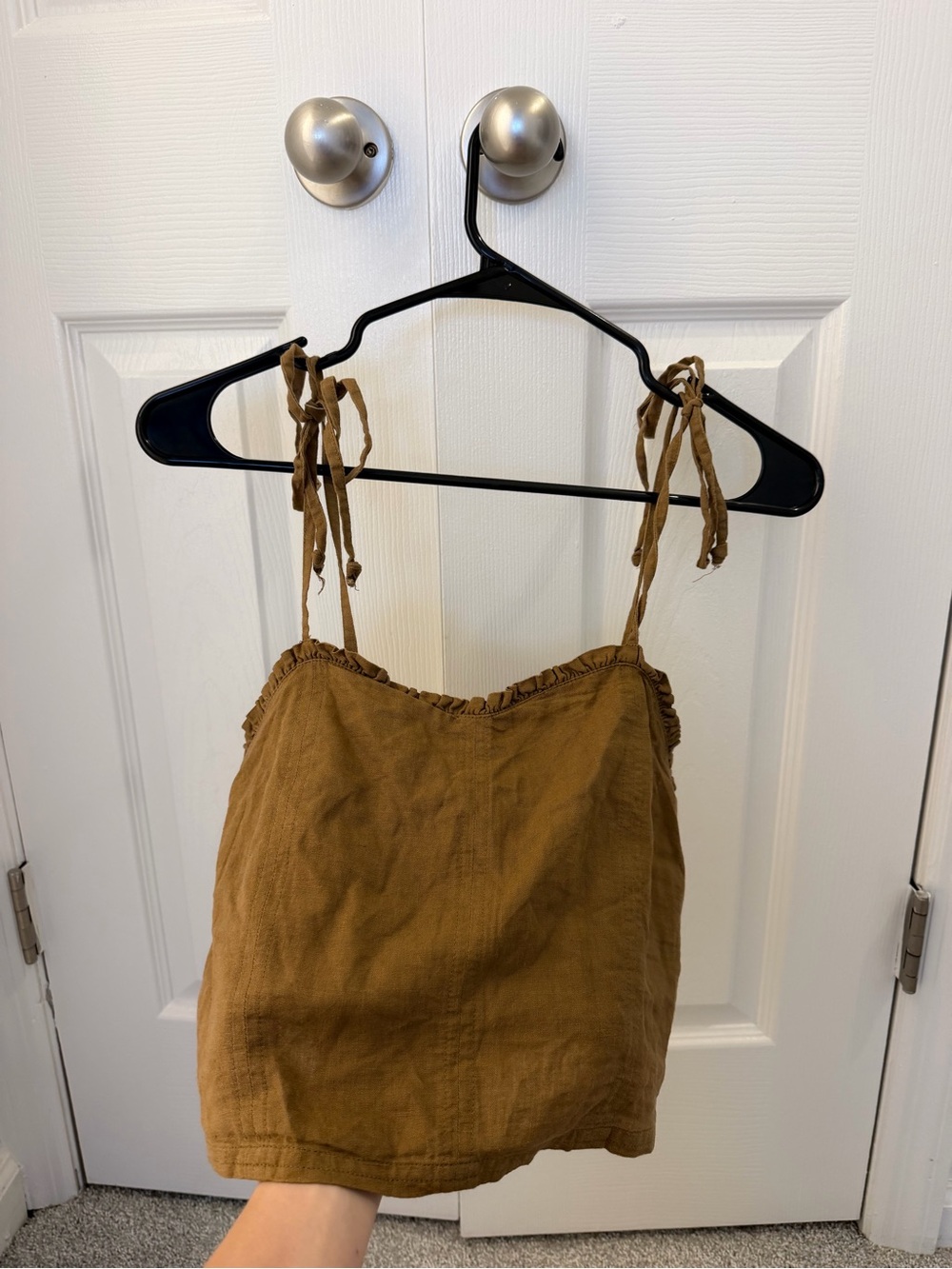 aerie Mustard Tie-Shoulder Cami